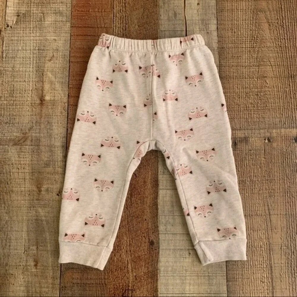 Pekkle Baby Girl Pants With Fox Faces - 18M